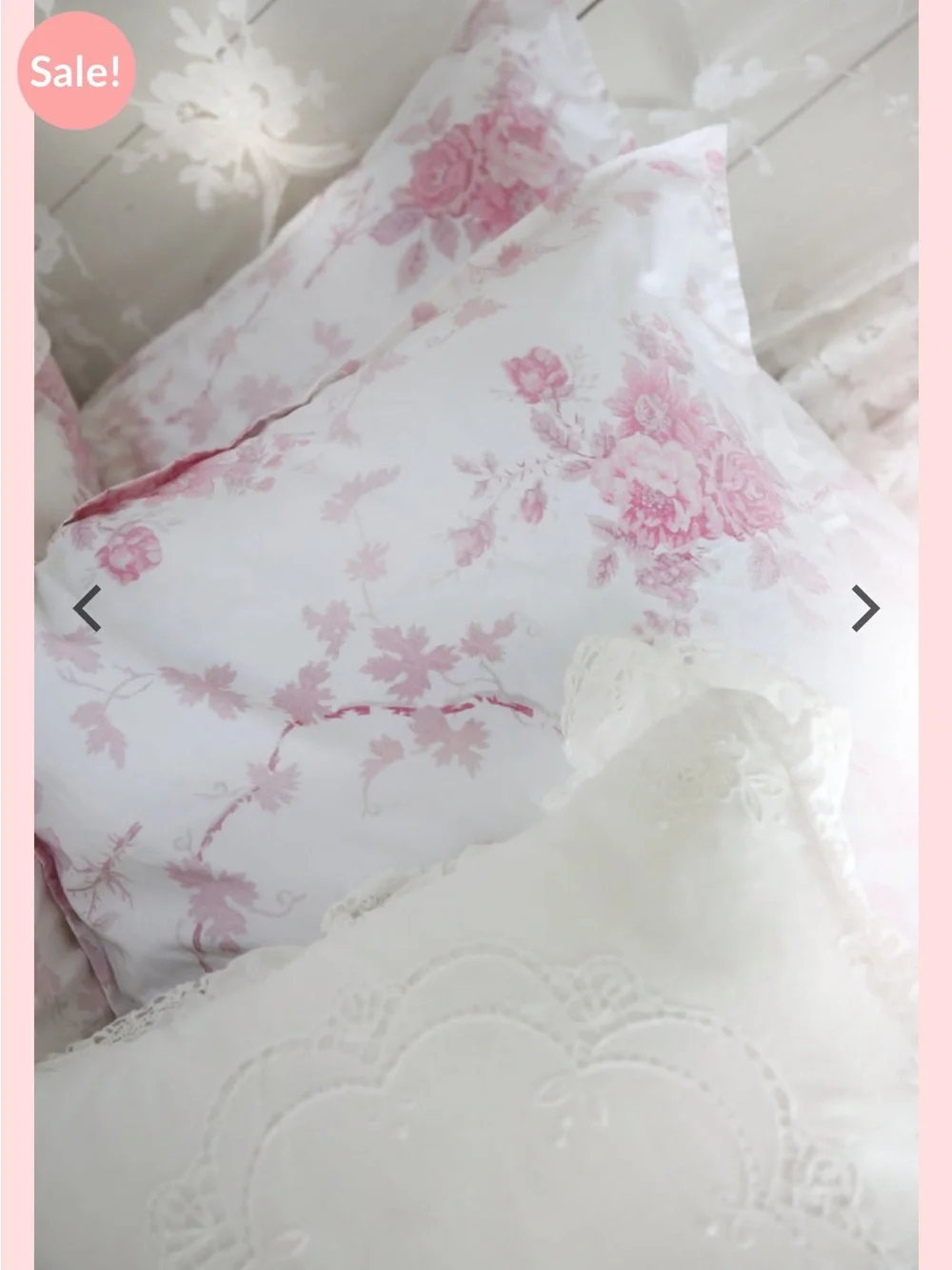 LoveShackFancy Pink Floral Cotton Duvet and Sham - TWINXL / TWIN